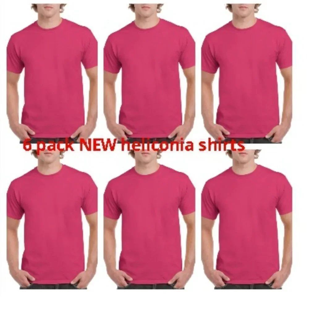 NEW 6 pack men shirt short sleeve 6 heliconia shirts great deal!